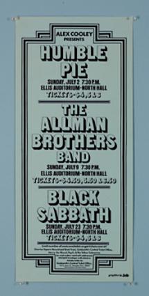 Here is a handbill for the Bros' gig at Ellis Auditorium, North Hall, Memphis, TN on 7/9/72, a date missing in the live show database